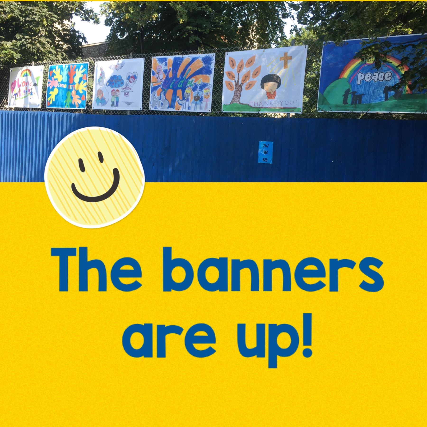 The Church School Council organised a competition to design banners celebrating our values
